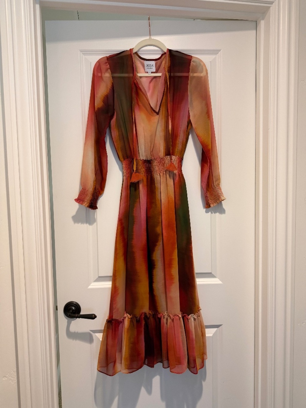 MISA Los Angeles dress! Size XS, Multi color sheer dress!